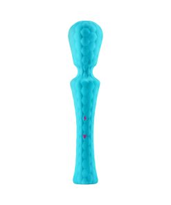 Femmefunn Ultra Wand Xl Rechargeable Flexible Textured Silicone Vibrator Turquoise