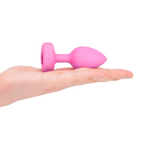 B-Vibe Vibrating Heart Anal Plug With Heart-Shaped Jewel Base S/M Pink - Image 7