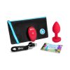 B-Vibe Vibrating Heart Anal Plug With Heart-Shaped Jewel Base M/L Red
