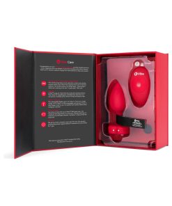 B-Vibe Vibrating Heart Anal Plug With Heart-Shaped Jewel Base M/L Red