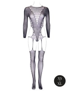 Le Desir Shade Kalyke Xxiii Bodystocking With Turtleneck Black O/S