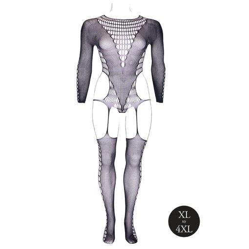 Le Desir Shade Kalyke Xxiii Bodystocking With Turtleneck Black Queen Size - Image 3