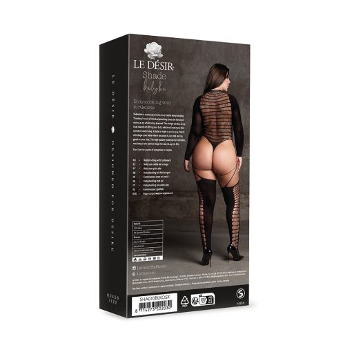 Le Desir Shade Kalyke Xxiii Bodystocking With Turtleneck Black Queen Size - Image 5