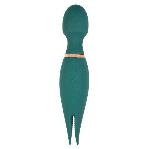 Nasstoys Mystique Magic Vibe Rechargeable Dual Ended Silicone Wand Vibrator Green - Image 2