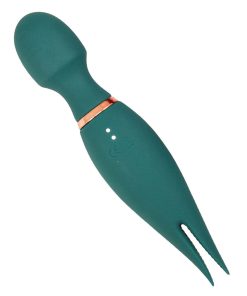 Nasstoys Mystique Magic Vibe Rechargeable Dual Ended Silicone Wand Vibrator Green
