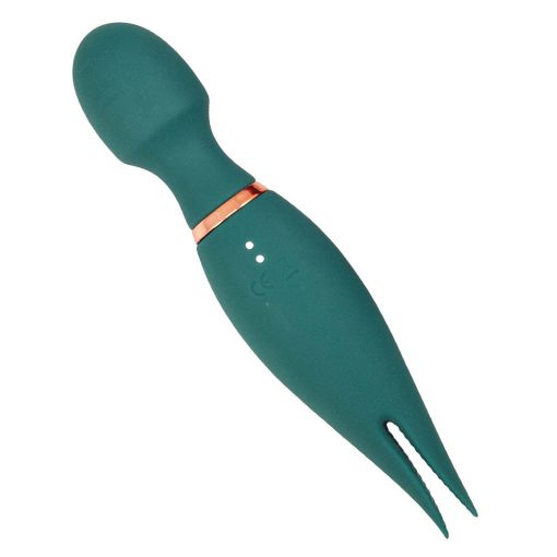 Nasstoys Mystique Magic Vibe Rechargeable Dual Ended Silicone Wand Vibrator Green - Image 4
