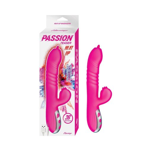 Passion Teaser Heat Up – Thrusting & Heating Dual Stimulator (Pink)