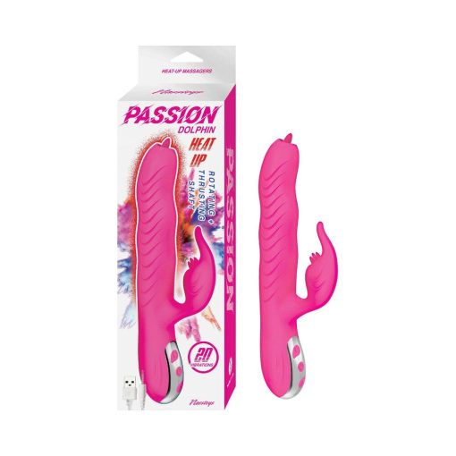 Passion Dolphin Heat-Up Rabbit Vibrator – Thrusting, Heated, Pink