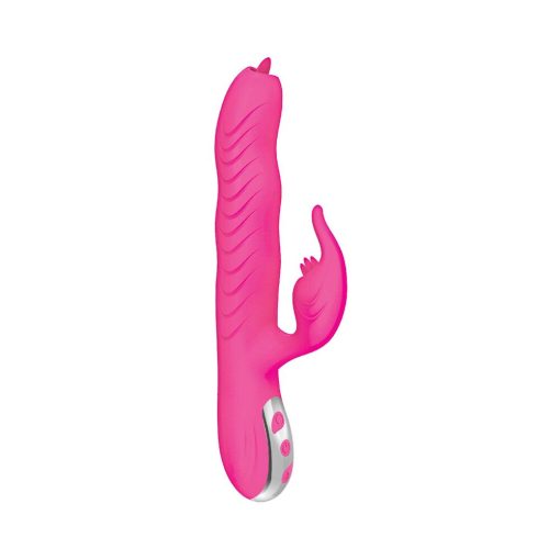 Passion Dolphin Heat-Up Rabbit Vibrator – Thrusting, Heated, Pink - Image 2