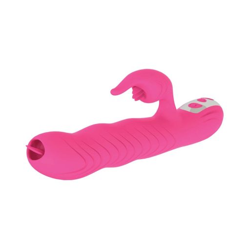 Passion Dolphin Heat-Up Rabbit Vibrator – Thrusting, Heated, Pink - Image 3