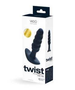 Vedo Twist Rechargeable Silicone Vibrating Anal Plug Black