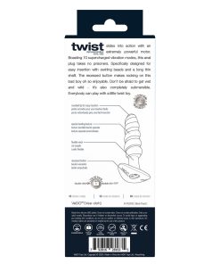 Vedo Twist Rechargeable Silicone Vibrating Anal Plug Black