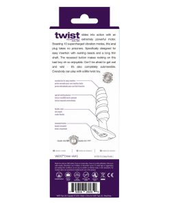 Vedo Twist Rechargeable Silicone Vibrating Anal Plug Purple