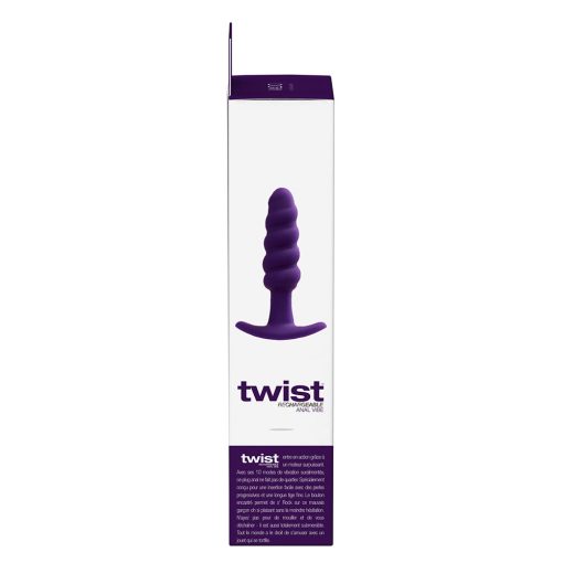 Vedo Twist Rechargeable Silicone Vibrating Anal Plug Purple - Image 6