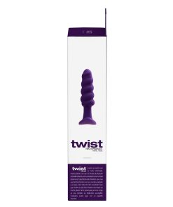 Vedo Twist Rechargeable Silicone Vibrating Anal Plug Purple