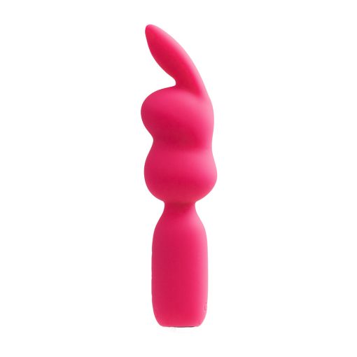 Vedo Hopper Bunny Rechargeable Silicone Mini Wand Vibrator Pink - Image 4
