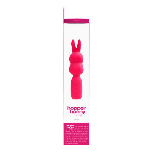 Vedo Hopper Bunny Rechargeable Silicone Mini Wand Vibrator Pink - Image 6