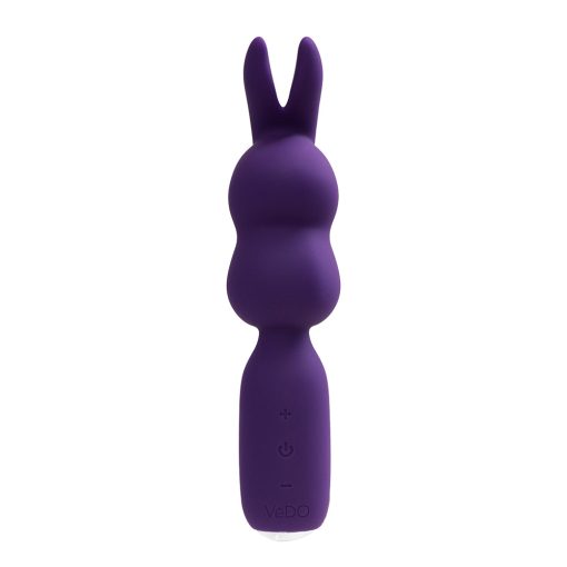 Vedo Hopper Bunny Rechargeable Silicone Mini Wand Vibrator Purple - Image 2