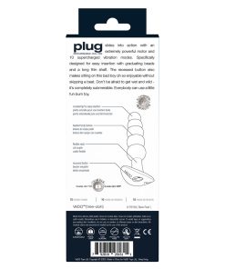 Vedo Plug Rechargeable Silicone Vibrating Anal Plug Black