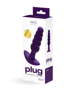 Vedo Plug Rechargeable Silicone Vibrating Anal Plug Purple