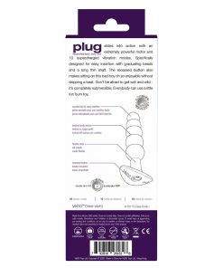 Vedo Plug Rechargeable Silicone Vibrating Anal Plug Purple