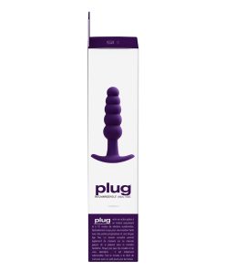 Vedo Plug Rechargeable Silicone Vibrating Anal Plug Purple