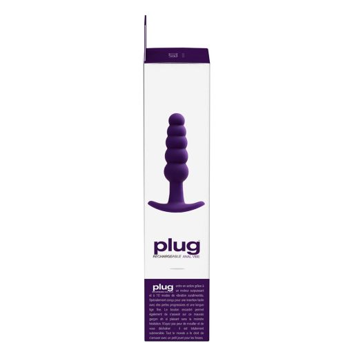 Vedo Plug Rechargeable Silicone Vibrating Anal Plug Purple - Image 6