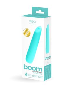 Vedo Boom Rechargeable Warming Silicone Slimline Vibrator Turquoise