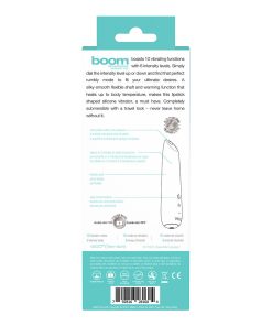 Vedo Boom Rechargeable Warming Silicone Slimline Vibrator Turquoise