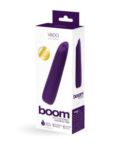 Vedo Boom Rechargeable Warming Silicone Slimline Vibrator Purple