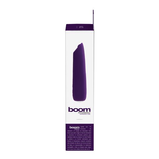 Vedo Boom Rechargeable Warming Silicone Slimline Vibrator Purple - Image 7