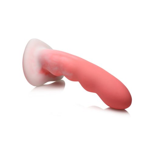 Simply Sweet Wavy 8 In. Silicone Dildo Pink/White - Image 8