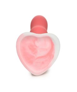 Simply Sweet Wavy 8 In. Silicone Dildo Pink/White
