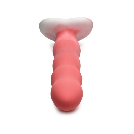 Simply Sweet Wavy 8 In. Silicone Dildo Pink/White - Image 12