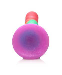 Simply Sweet Ribbed 6.5 In. Silicone Dildo Rainbow