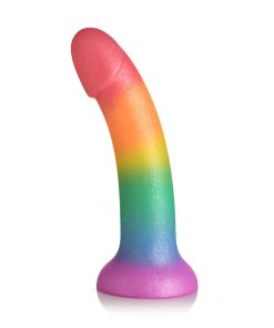 Simply Sweet Phallic 6.5 In. Silicone Dildo Rainbow