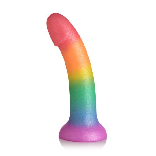 Simply Sweet Phallic 6.5 In. Silicone Dildo Rainbow - Image 3