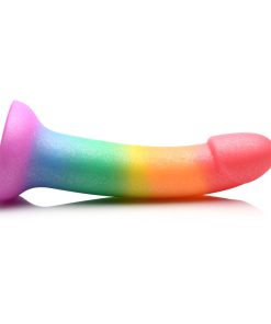 Simply Sweet Phallic 6.5 In. Silicone Dildo Rainbow