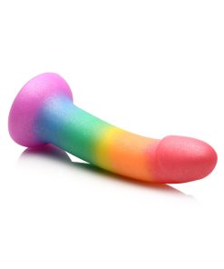 Simply Sweet Phallic 6.5 In. Silicone Dildo Rainbow