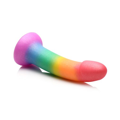 Simply Sweet Phallic 6.5 In. Silicone Dildo Rainbow - Image 5