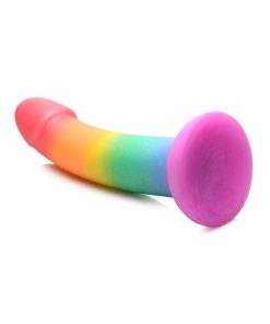Simply Sweet Phallic 6.5 In. Silicone Dildo Rainbow