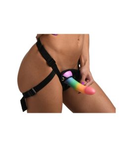 Simply Sweet Phallic 6.5 In. Silicone Dildo Rainbow