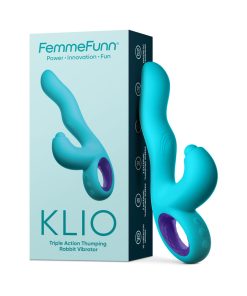 FemmeFunn Klio – Triple Action Thumping Rabbit Vibrator (Turquoise)