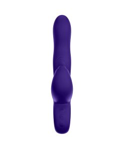 Femmefunn Klio Rechargeable Silicone Triple Action Thumping Rabbit Vibrator Dark Purple