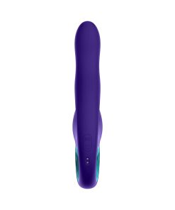 Femmefunn Klio Rechargeable Silicone Triple Action Thumping Rabbit Vibrator Dark Purple