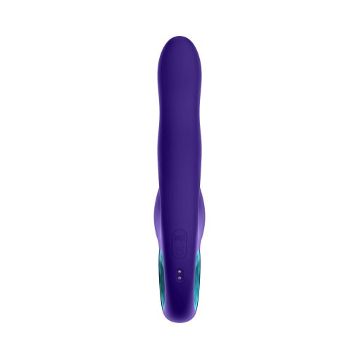 Femmefunn Klio Rechargeable Silicone Triple Action Thumping Rabbit Vibrator Dark Purple - Image 12