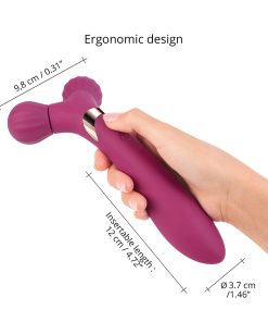 Love To Love Fireball Rechargeable Dual Ended Silicone Body Massager & Vibrator Plum Star