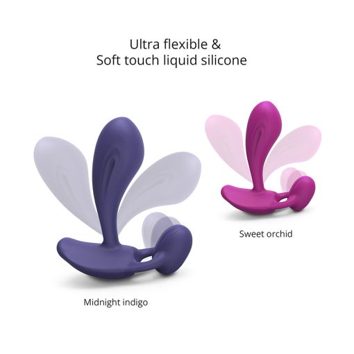 Love To Love Witty Rechargeable Remote-Controlled Silicone P & G Vibrator Midnight Indigo - Image 4