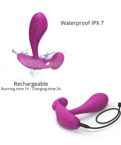 Love To Love Witty Rechargeable Remote-Controlled Silicone P & G Vibrator Sweet Orchid