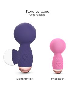 Love To Love Itsy Bitsy Rechargeable Silicone Mini Wand Vibrator Midnight Indigo
